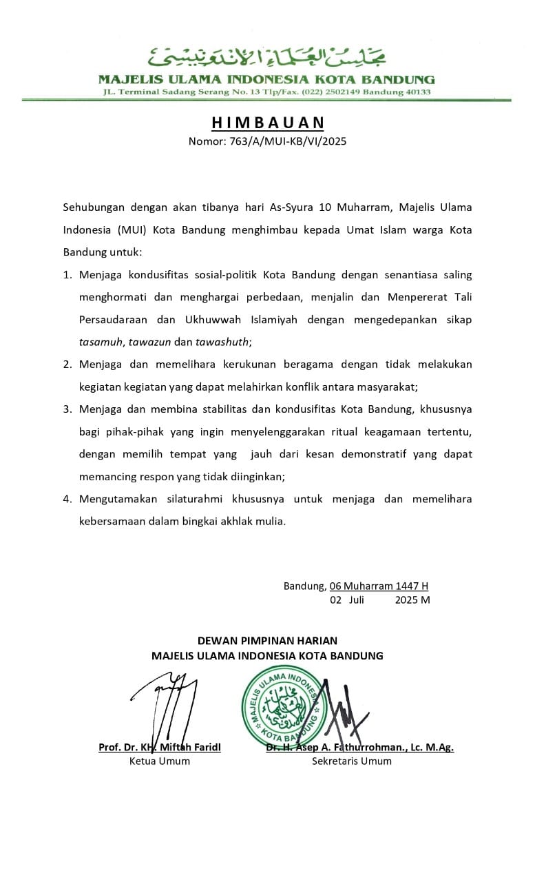 Surat Himbauan MUI
