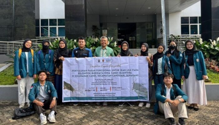 Tim Bioteknologi UNDIP Gelar Penyuluhan Pakan Fungsional untuk Pembudidaya Lele di Kelurahan Candi