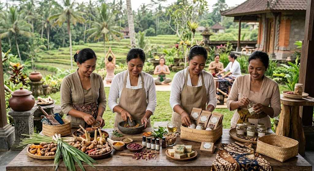 Ilustrasi ekonomi kreatif berbasis wellness