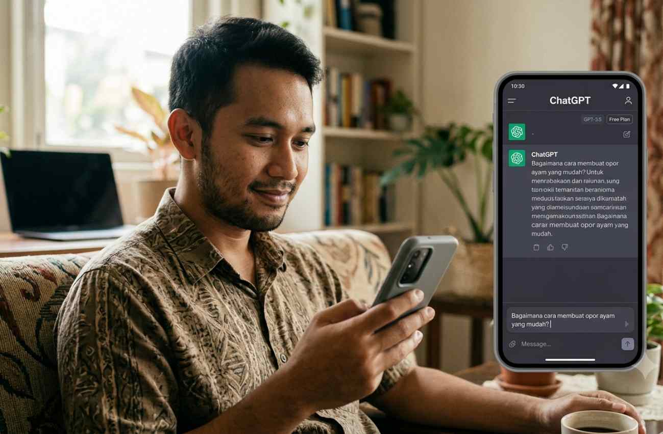 Ilustrasi pengguna ChatGPT