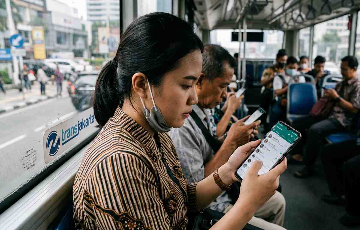 Ilustrasi pengguna whatsapp
